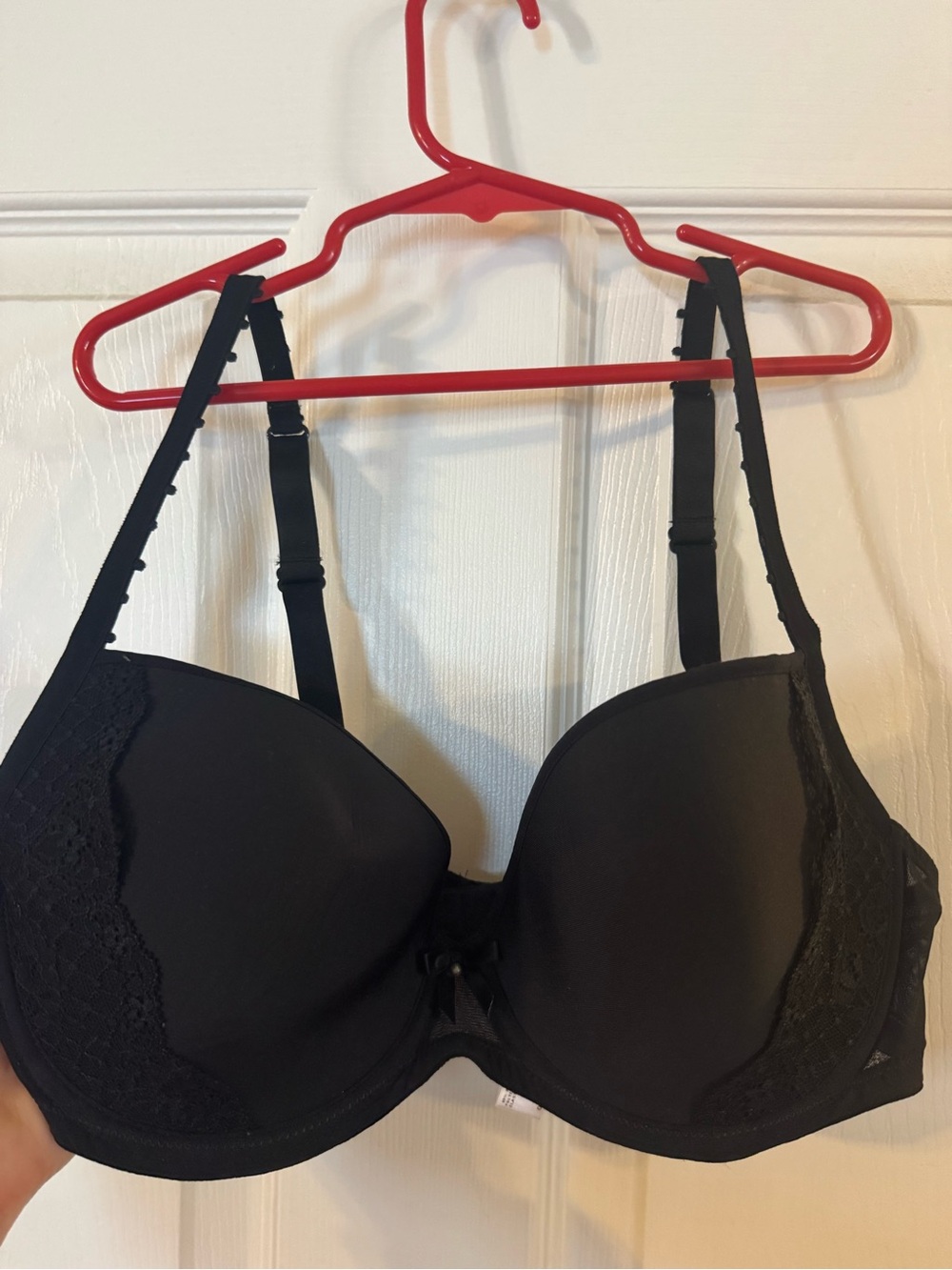 Everyday Black Lace-Trim Molded T-Shirt Bra